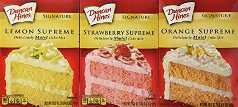duncan hines signature cake mix bundle strawberry supreme orange
