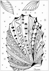 Simple Zentangle Coloring Color Drawing Print Pages Adult Claudia sketch template