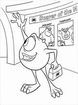 Inc Coloring Pages Monsters Monster Printable Disney sketch template
