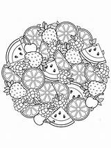 Zentangle Fruits Coloring4free Mycoloring sketch template