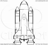 Shuttle Outline Coloring Clipart Illustration Royalty Rf Lal Perera Background sketch template