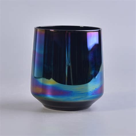 Home Decor Iridescent Glass Cup For Candle On