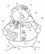 Snowman Coat Coloring sketch template