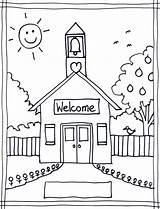 Elementary Coloring Pages Getcolorings School sketch template