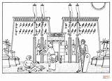 Khonsu Templo Tempel Colorare Tempio Egipto Egitto Ziggurat Ausmalbilder Colorkid Chons ägypten Colorir Antigo Khonsou Egypte Malvorlagen Egizi Antike Athen sketch template