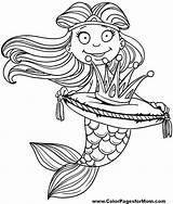 Mermaids Merman Colorpagesformom sketch template