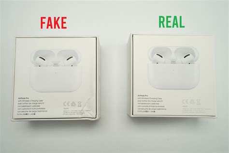 spotting counterfeit airpods pro real  fake comparison hybrid