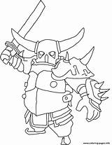 Clash Clans Coloring Pages Royale Pekka Attack Mode Printable Print Color Draw Book Online sketch template