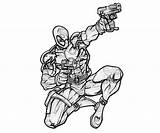 Deadpool Deathstroke Colorier Jecolorie Wolverine Gratuit Fois Imprimé sketch template