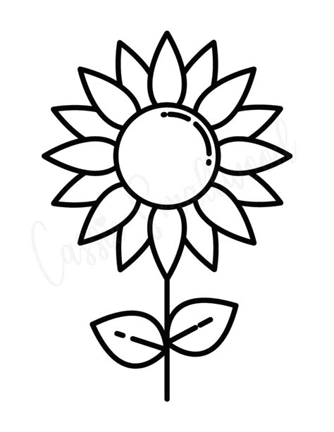 printable stencil sunflower outline