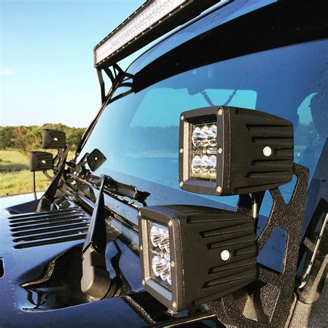 auxbeam   cube leds  mounting brackets jeepmodreviewcom