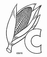 Corn Coloring Pages Alphabet Printable Letter Abc Sheets Sheet Letters Preschool Drawing Color Print Activity Classic Ear Cob Pre Colouring sketch template