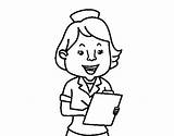 Enfermera Pintar Enfermeira Infermiera Enfermeras Disegno Infermera Colorare Sonriente Medicos Sorridente Sorrir Dottoressa Dibuixos Nurse Profesiones Acolore sketch template