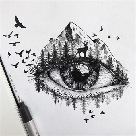 ink drawings illustrate  human connection  nature