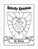 St Avila Symbols Teresa Coloring Thatresourcesite Catholic Education sketch template