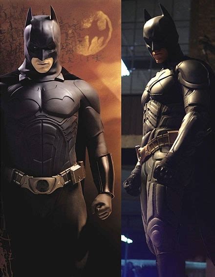 batsuit comparison  dark knight  batman begins