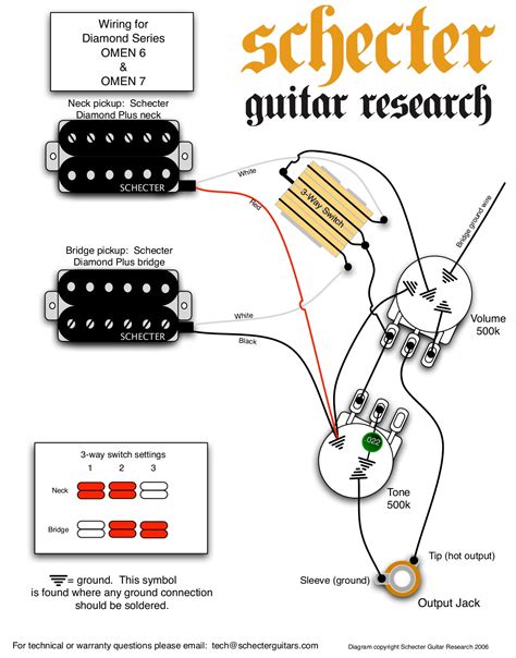 wiring diagram  schecter guitars wiring diagram  schematic