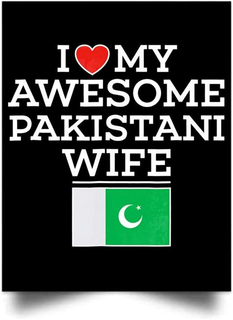 Maximili I Love My Awesome Pakistani Wife Flag Heart For
