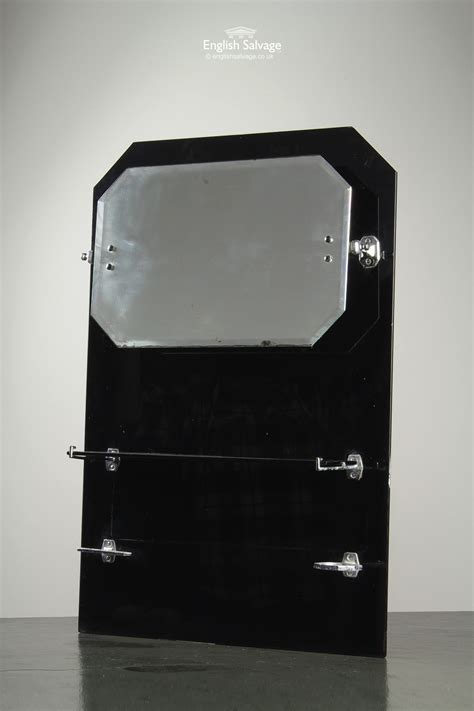 vintage vitrolite bathroom mirror shelf