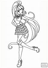 Winx Flora Club Coloring Pages Season Drawing Bloom Printable Color Drawings Layla Print Colori sketch template