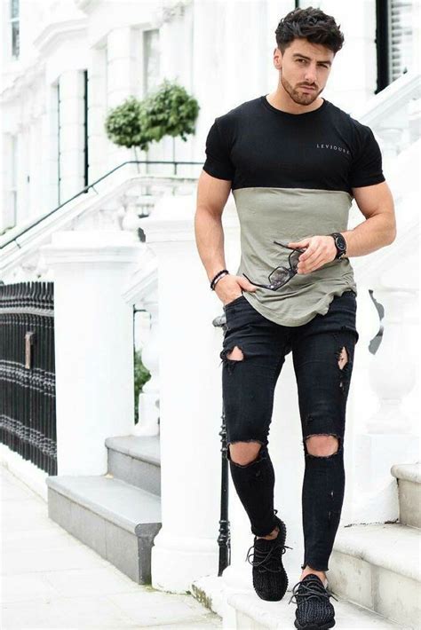 How To Wear Skinny Jeans For Men Ripped Jeans Men