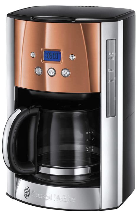 russell hobbs luna filter coffee maker  litre programmable coffee machine  timer  auto
