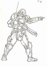 Soldier Futuristic Drawing Deviantart Drawings Group Getdrawings sketch template