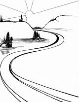River Clipart Path Winding Flowing Road Drawing Clip Creek Cliparts Clipartmag Clipground Pluspng Transparent sketch template