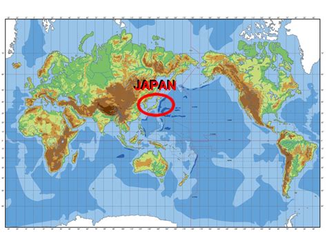 japan  world map topographic map  usa  states