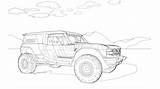 Ford Bronco sketch template