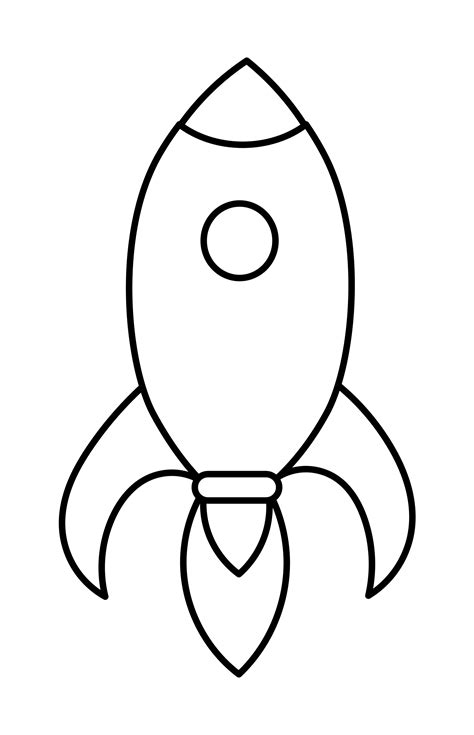 clipart rocket coloring page