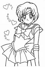 Coloring Sailor Mercury Super Pages Moon Printable Print Deviantart Ami Mercure sketch template