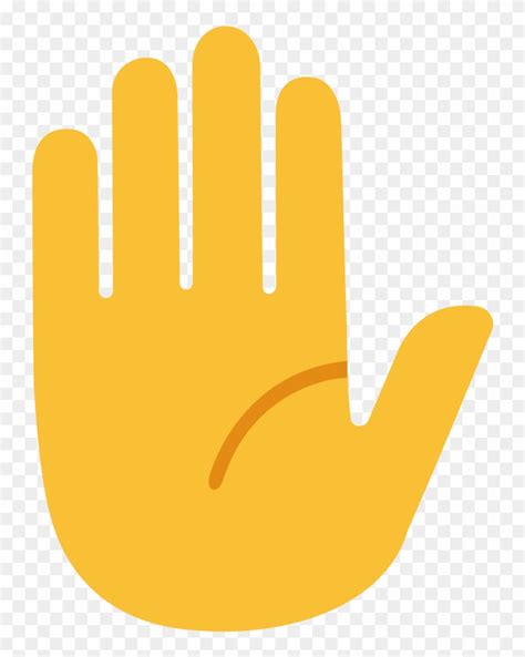 raised hand emoji de la mano hd png