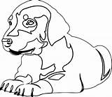 Coloring Puppy Waiting Dog Wecoloringpage sketch template