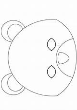 Mask Bear Kids Urso Projects Pasta Escolha Mascara Animais sketch template