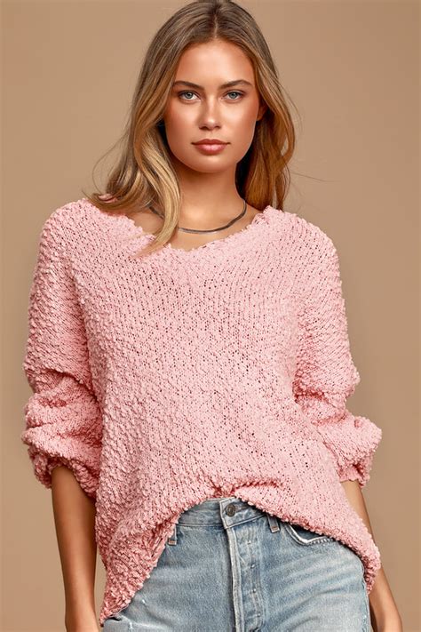 Det Er Smukt I Mellemtiden Slibende Light Pink Pullover Sweater