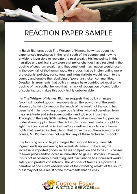 founder reaction paper