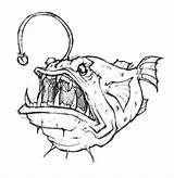 Fish Angler Coloring Anglerfish Drawing Pages Angry Printable Color Drawings Pike Northern Sketch Realistic Colouring Monster Getcolorings Ocean Getdrawings Creatures sketch template