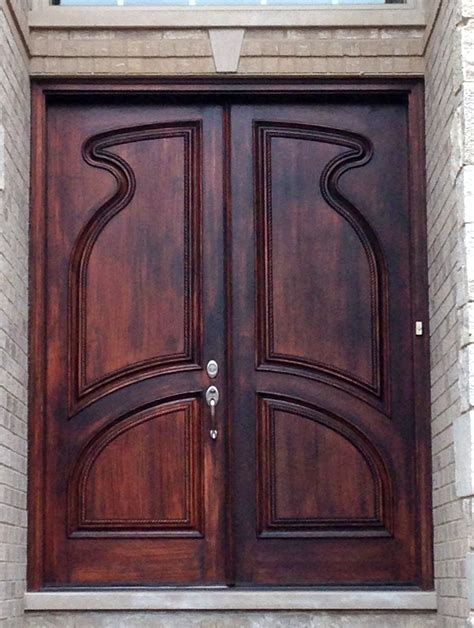 hand carved double doors exterior mahogany