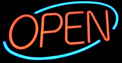 neon light open sign  stock photo public domain pictures