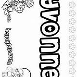 Yvonne Coloring Pages Hellokids Names sketch template