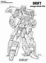 Transformers Drift Sketch Coloring Pages Magnus Ultra Why Mccarthy Shane Drawing G1 Template Tfw2005 Robot Prime Sketches Optimus sketch template