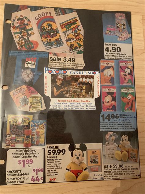 vintage disney collection ads catalog mickey mouse donald duck winnie  pooh ebay