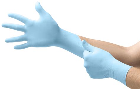 Ansell Micro Touch Denta Glove Blue Nitrile Exam Gloves