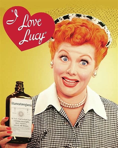 I Love Lucy Take Your Vitamins Commercial Mixed Media By Lucille Ball