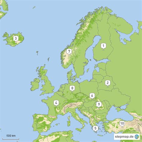 stepmap laender benennen koennen landkarte fuer europa