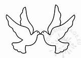 Doves Flying Coloringpage sketch template