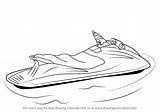 Jet Ski Draw Drawing Water Sports Drawings Step Jetski Coloring Skiing Learn Online Paintingvalley Mehr sketch template