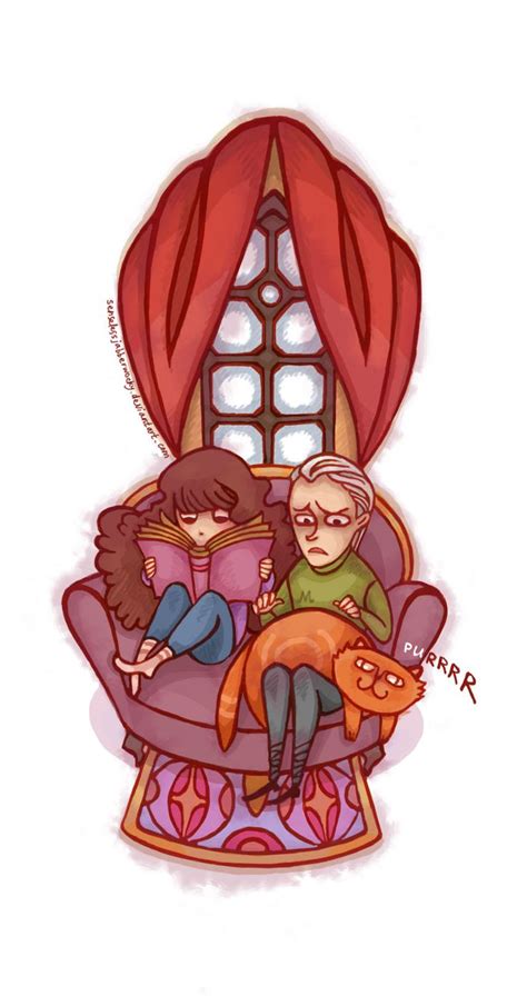 winter holidays dramione harry potter fan art dramione