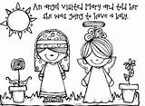 Angel Mary Visits Preschool Bible Craft Story Crafts Christmas Coloring Teacherspayteachers Pages Activity Template Sketch Activities Choose Board sketch template